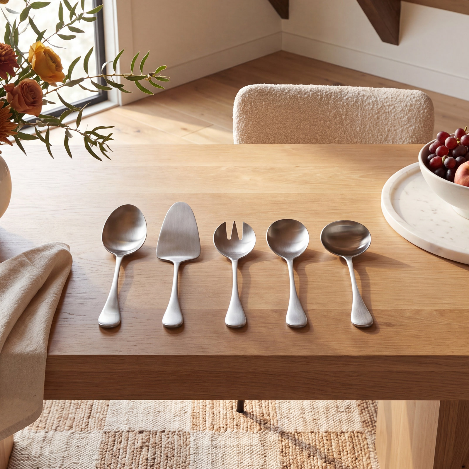 Antigo 5 Piece Stainless Steel Hostess Set