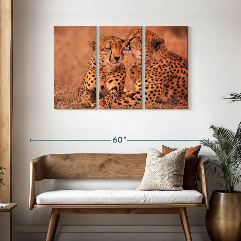 Brampt Sweet Loving Cheetahs, 28" H x 45" W