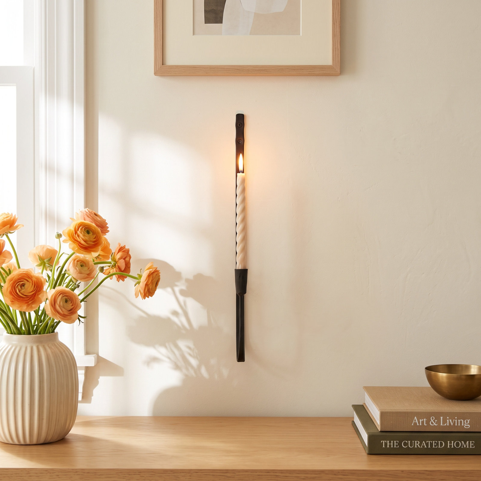 Iron Wall Sconce Candle Holder