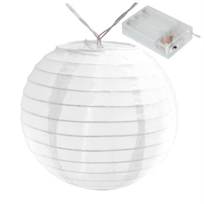 Battery Operated String Lights with 10 Nylon Lanterns
