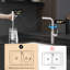 Robinet d'évier de cuisine en nickel brossé avec douchette extractible, touche moderne, robinet pivotant à 360 ° pour la salle de bain et le lavabo, douchette, barre à un trou