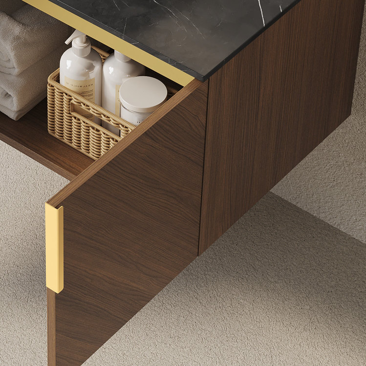 Base de meuble-lavabo Grayson 48 po avec comptoir en pierre frittée (lavabo non inclus), 48