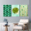 Art mural tropical tropical sur toile tendue à motif abstrait, style bohème moderne (ensemble de 3)-1453820662