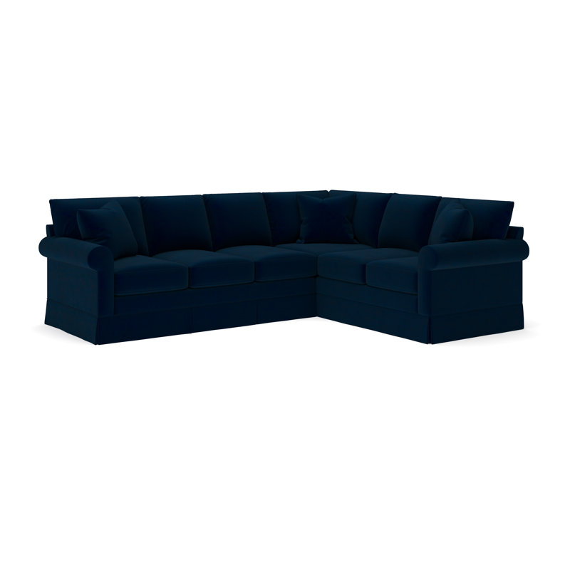 Friedman 115" W 2-Piece Upholstered Sectional with Foam and Down Blend Cushions, Right Hand Facing