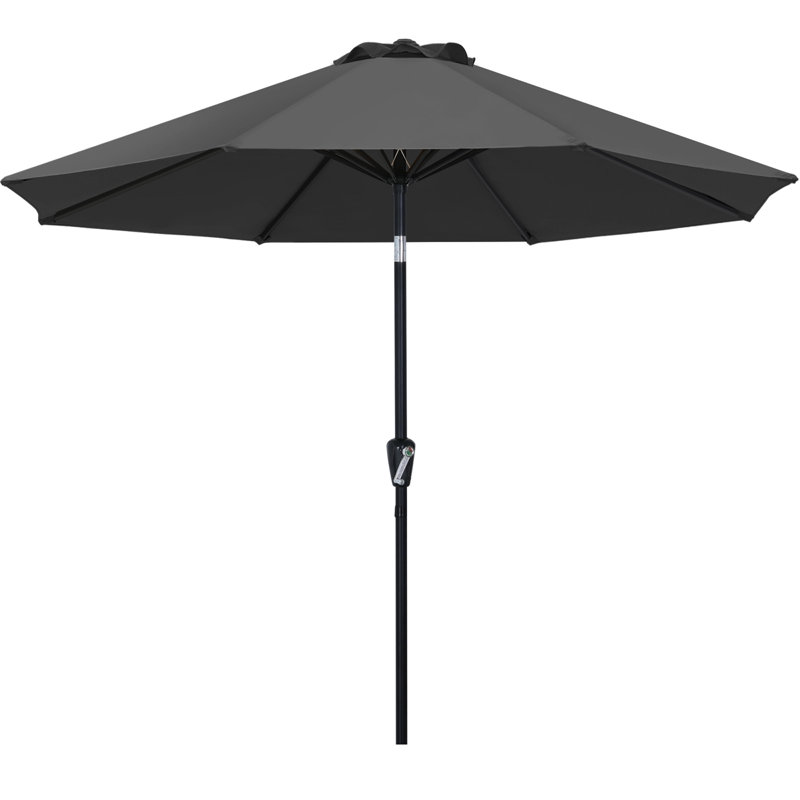 Parasol Cutts Market, Gris foncé, 9'