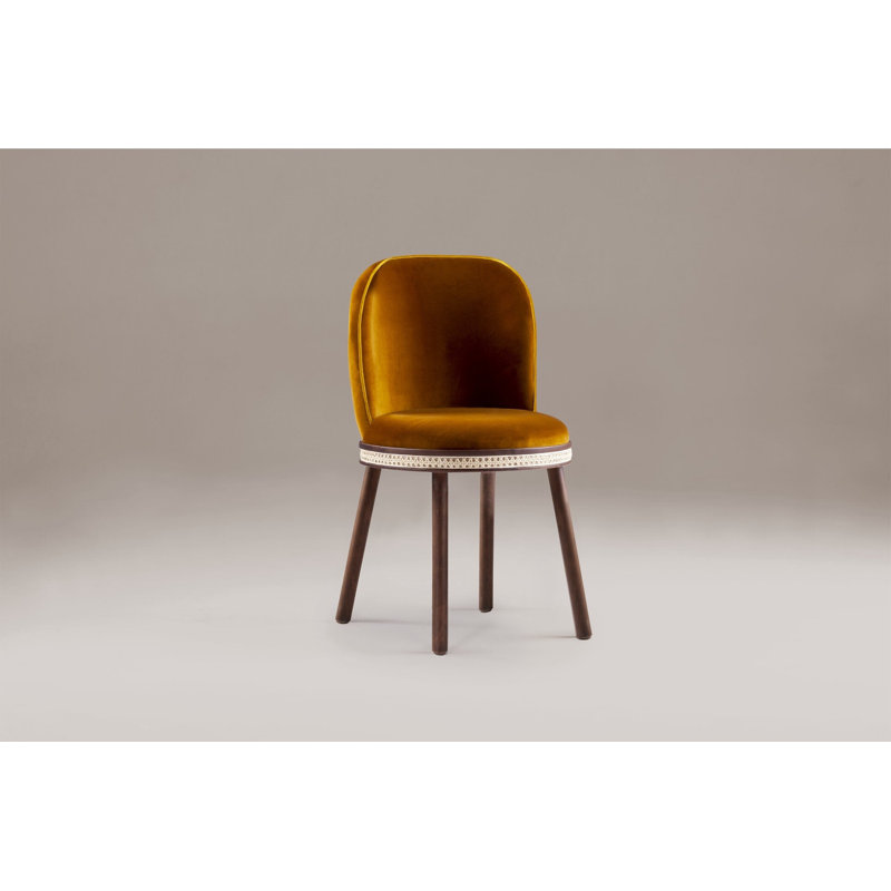 Alma Upholstered Dining Chair, Fire Velvet