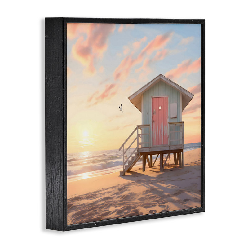 Giclée rose encadrée, signée LSR Design Studio, Giclée encadrée noir minuit, H 12 po x l 12 po