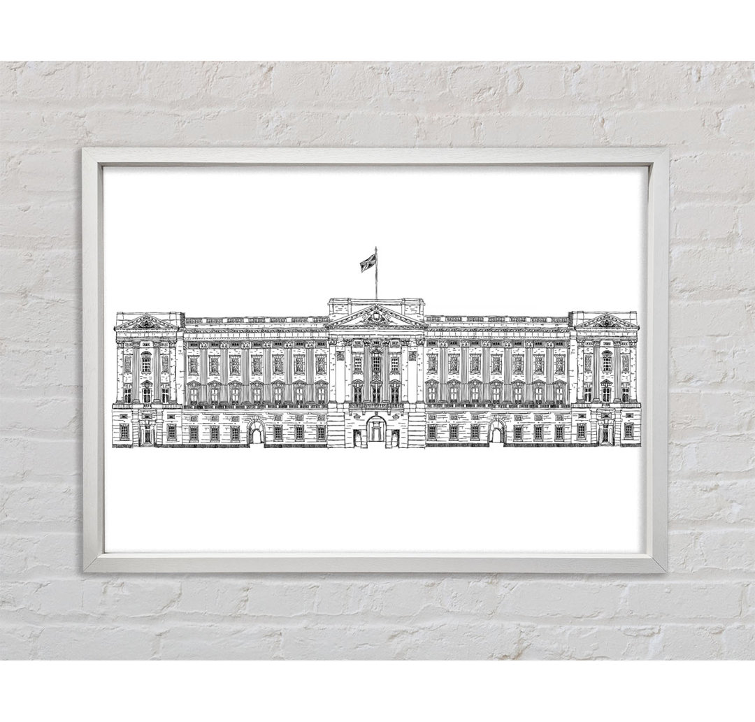 Buckingham palace zeichnung - einzelner bilderrahmen kunstdrucke auf leinwand