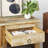End Table with 1 Drawer & 1 Door, Handmade Cabinet, 17.7x13x21.7 Inches Solid Reclaimed Wood Multicolor
