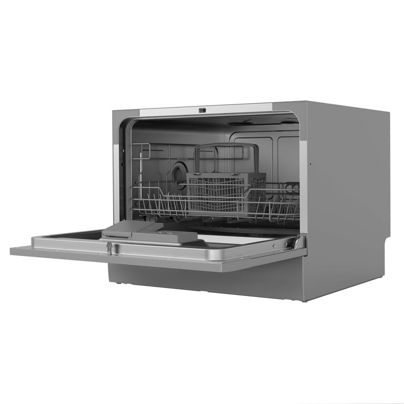 Russell Hobbs RHTTDW6B Freestanding Compact Dishwasher, Silver