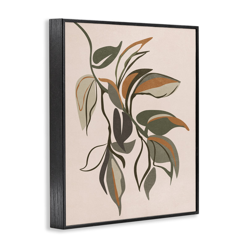 Reproduction d'art giclée encadrée de lierre botanique par Nataly White, H 14 po x l 11 po