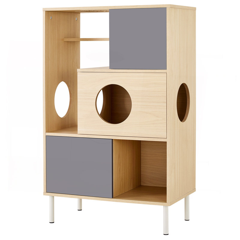 Étagère pour arbre à chat avec bibliothèque