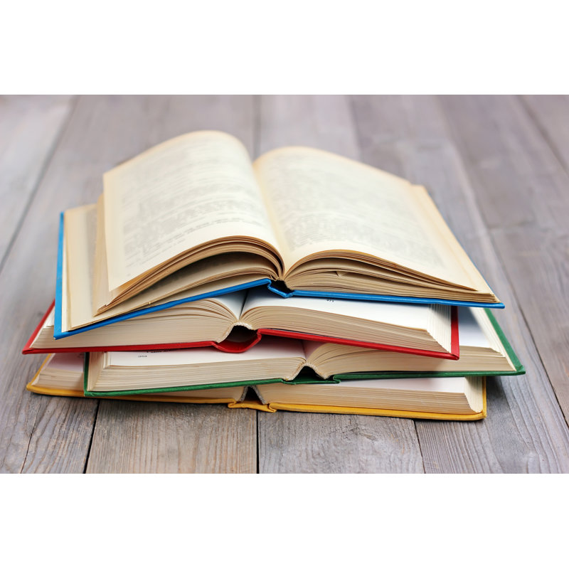 Stack Of Books by MaskaRad - Wrapped Canvas Print, 20cm H x 30cm W x 3.8cm D