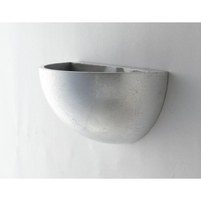 Pawelski Gypsum Uplighter, 25cm H x 125cm W x 125cm D, Silver