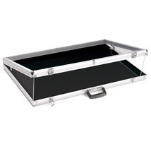 24 Inch Wide Portable Showcase with Locks for Jewelry, Trading Cards, & Collectable Display Case