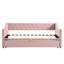 Lit de jour simple rembourré avec lit gigogne-216771633