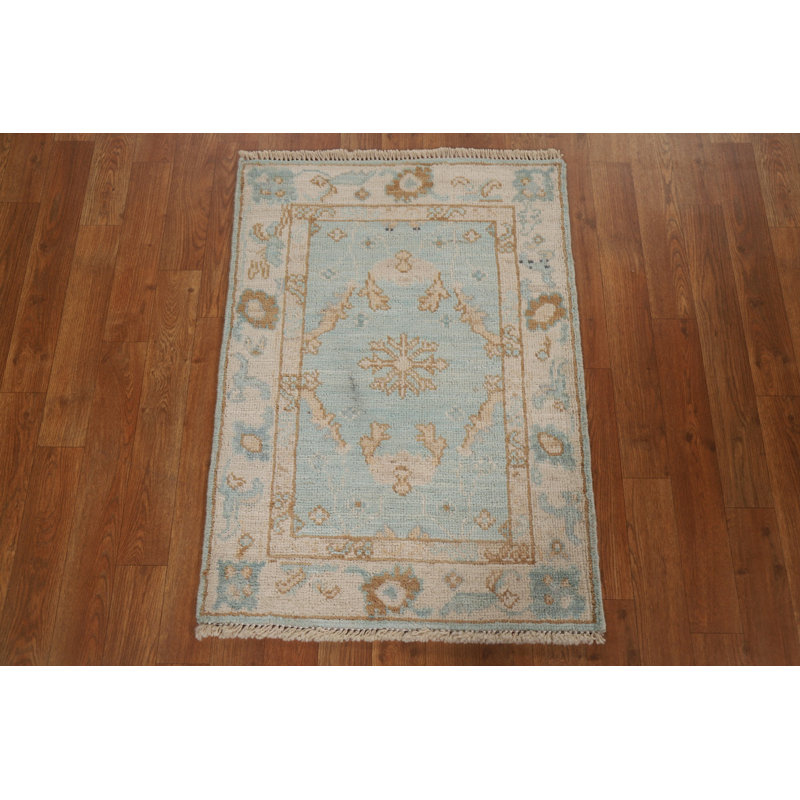 Geometric Oushak Wool Oriental Rug 2x3
