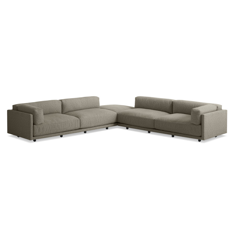 Sunday Sectional with Ottoman, Sanford Black Crossweave