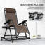 Fauteuil inclinable pliant, fauteuil zéro gravité, chaise berçante extérieure avec coussin, porte-gobelet et porte-téléphone, noir-2143209053