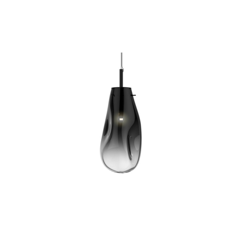 Liquid 1 - Light Pendant, Smoke Fade, 10.75" H x 6" W x 6" D