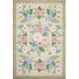 Rifle Paper Co. x Loloi Rosa Cream Area Rug