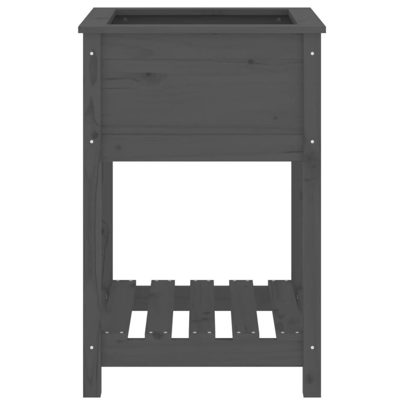 Aalap Wood Raised Garden Bed, 81cm H x 54cm W x 54cm D, Grey
