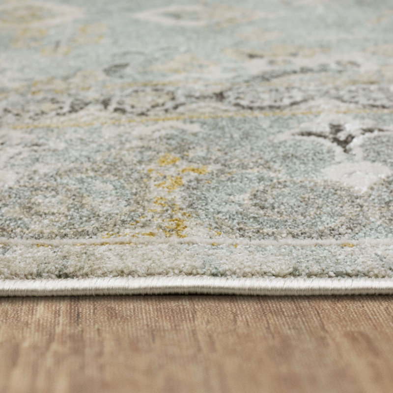 Tapis bleu en polyester Windermere Karastan, Rectangle 10 pi x 14 pi