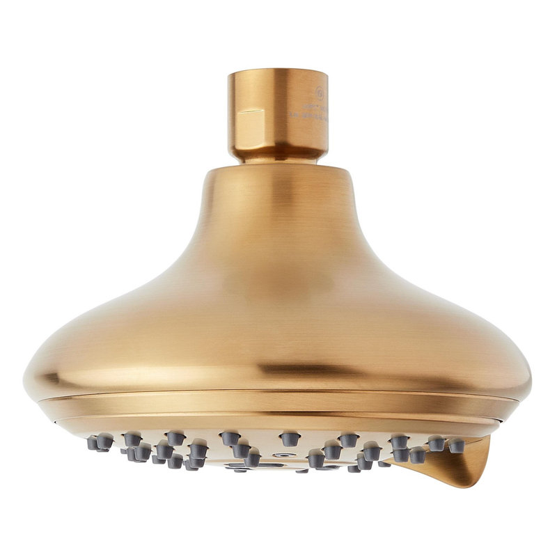 Pomme de douche ronde multifonctionnelle 1,8 gal / min, Or brossé
