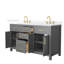 Beckett 60" Freestanding Double Bathroom Vanity with Quartz Top-990040583-990040589-990040591