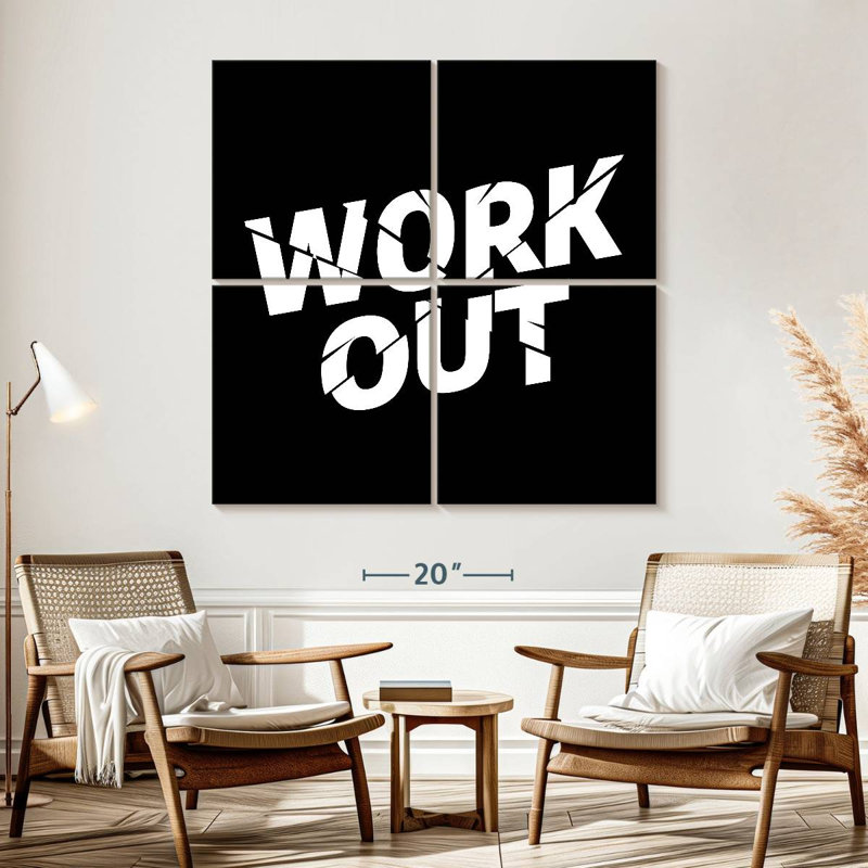 Kema Workout Typography, 57" H x 57" W