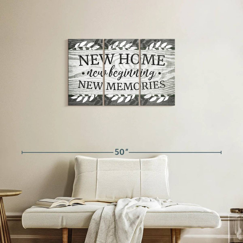 Plaque murale New Home I, H 20 po x l 33 po