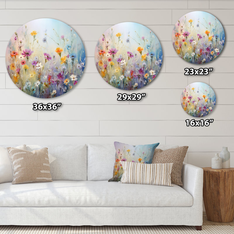 Newman - Art floral rond en métal, H 16 po x l 16 po