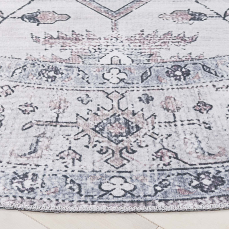 Tapis Alisha avec envers antidérapant, Rond 6 pi