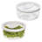 iDesign Small Round Fridge Produce Bin with Removable Drainage Tray and Lid -  Set of 2 - Clear