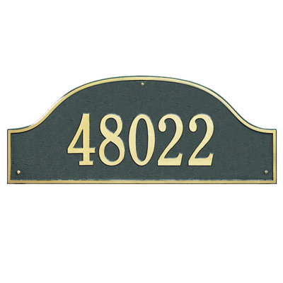 Plaque d'adresse murale 1 ligne Admiral