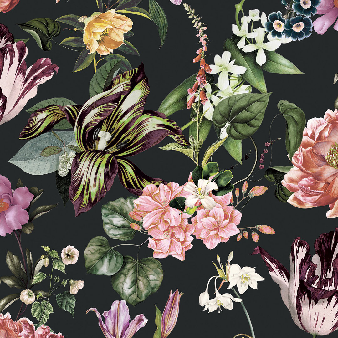 Flora Collection Floral Rhapsody Wallpaper Roll Galerie Wallcoverings 