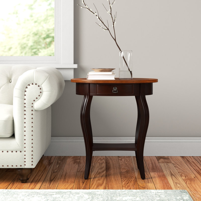 Table de bout avec rangement Arispe, Cerise nouveau