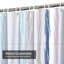 Rideau de douche aquarelle à rayures bleu clair avec 12 crochets-1208894172