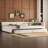 Upholstered Platform Bed with Drawers-1124910595