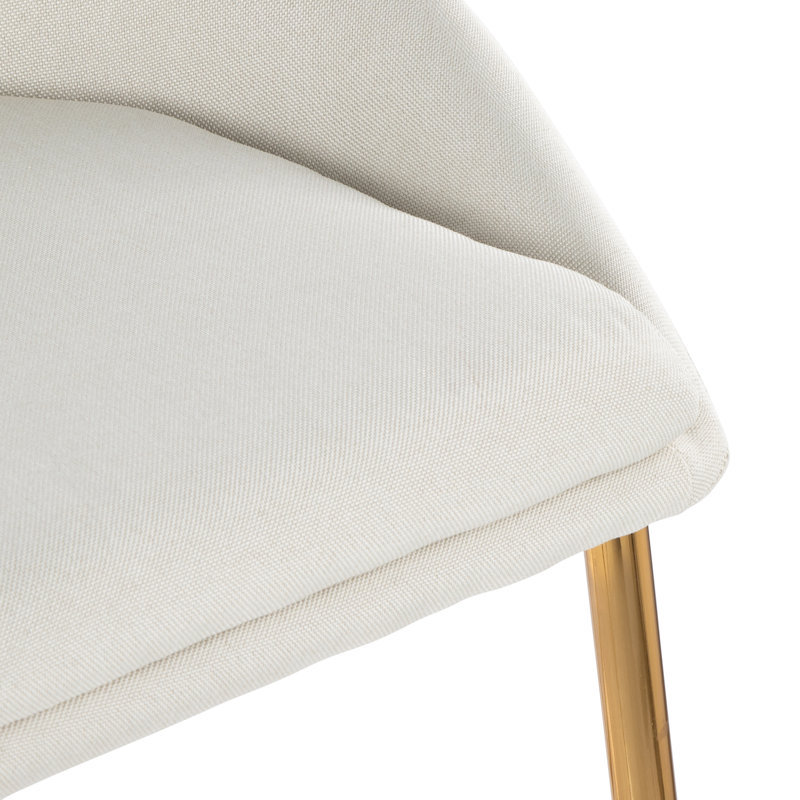 Brielle 25.75" Counter Stool, Cream Polyester / Gold Frame