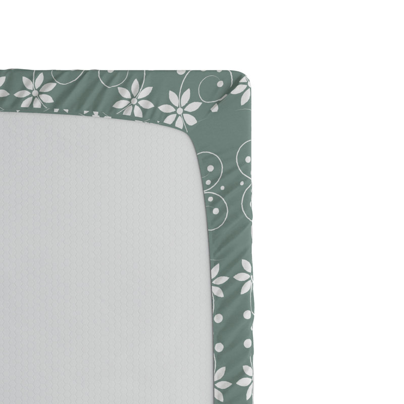 Microfiber Fitted Sheet, Twin XL Fitted Sheet, Floral