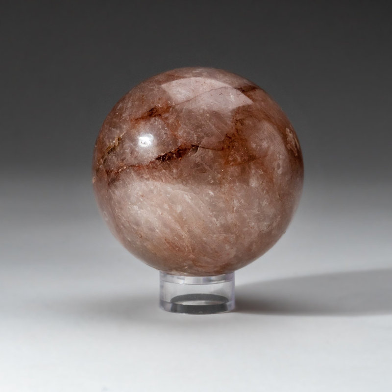 Polished Strawberry Quartz Freeform from Madagascar (2.6 lbs), 2.5" H x 2.5" W x 2.5" D