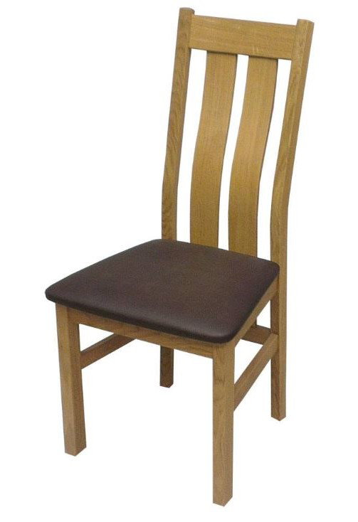 Rayleigh 48cm H Genuine Leather Upholstered Slat Back Dining Chair