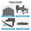 Chaises berçantes pliables en PEHD Adirondack avec repose-pieds rétractable-1499233211