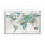 Blue Map by Aimee Wilson - Floater Frame Print on Canvas-2090425062-2090425063