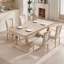 Chaises de salle à manger de style champêtre français, rembourrées avec un dossier en forme de T, des techniques de tréfilage et de sculpture, démontables pour un rangement facile et une utilisation polyvalente dans les salons, les cuisines et les r