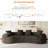 2-Piece Curved Compressed Boneless Sectional Sofa, Symmetrical Modular Design-415156623
