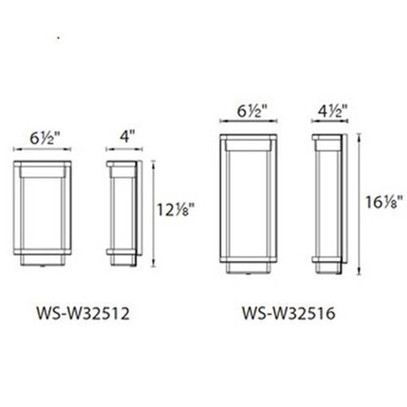 Vitrine LED Outdoor Flush Mount, Bronze, 16" H x 6.5" W x 4" D
