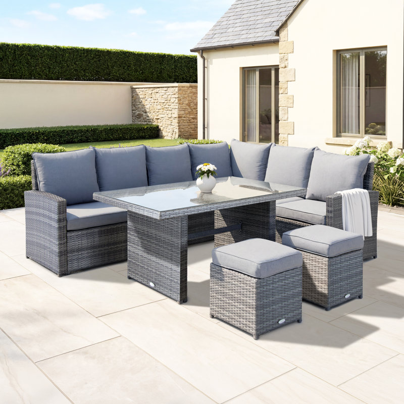 Milano 6 Seater Dining Set with Cushions