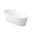 Baignoire autoportante à surface de trempage l 67 po x P 31 po avec bonde escamotable et trop-plein à rainure, blanc